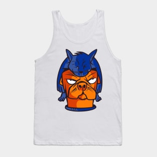 Sleeping Cat on Dog Tank Top